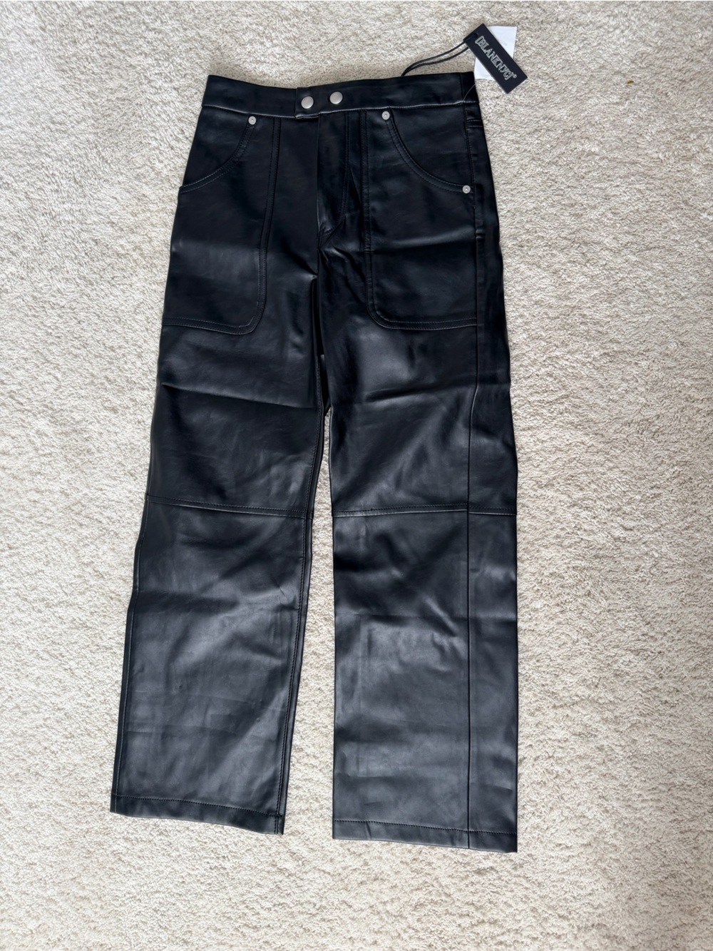 NWT Women’s blankNYC high waisted leather ankle pants